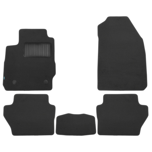 Коврики в салон Ford Fiesta (MK6) 2008-2012 5 дв., текстильные Klever premium, Черный, Арт. KLEVER03166722110KH