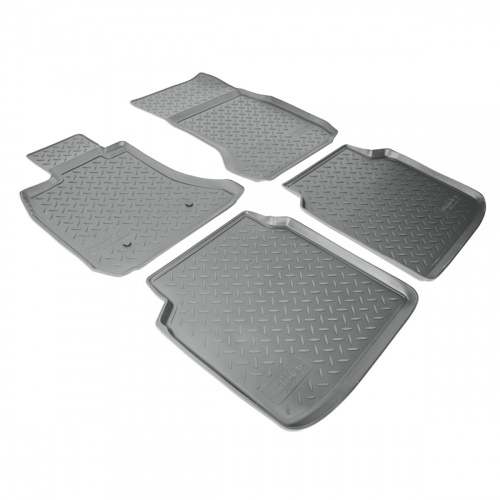 Коврики в салон BMW 7 (F02) 2008-2012 Long, полиуретан Norplast, Серый, Арт. NPLPO0741G