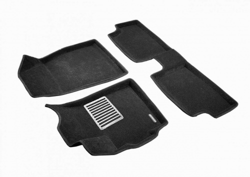 Коврики в салон OMODA C5 2022-, 3D ткань Euromat LUX, Черный, Арт. EM3D001460