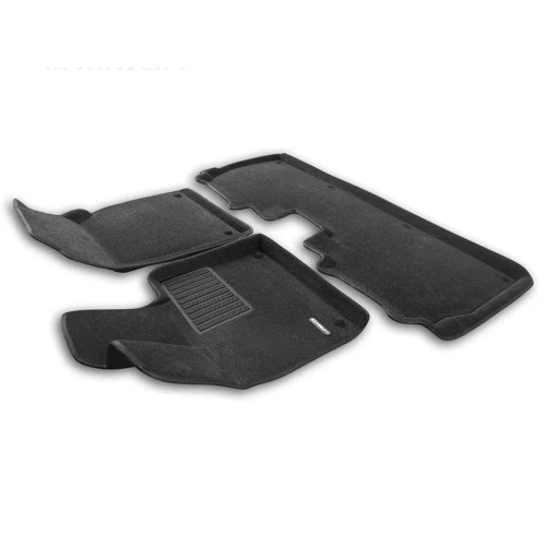 Коврики в салон Hongqi E-HS9 2022-, 3D ткань Euromat Business, Черный, Арт. EMC3D001481