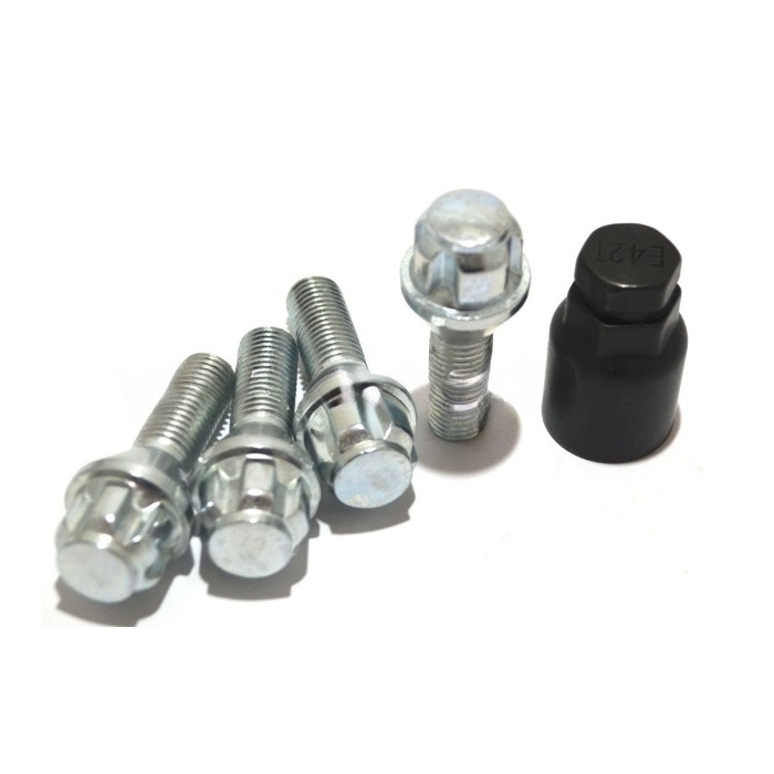 Секретные болты M12x1.5 Конус L-30мм Хром, Ключ 17-19, Арт. 375110H1-1Key