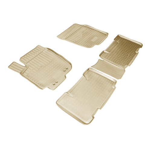 Коврики в салон Toyota RAV4 (XA40) 2012-2015, полиуретан Norplast, Бежевый, Арт. NPA11-C88-700-B