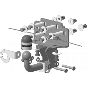 Фаркоп Toyota Land Cruiser 200 2007-2012 Оцинкованный шар, V-4.5, 4.7 MOTODOR Арт. 92512-A