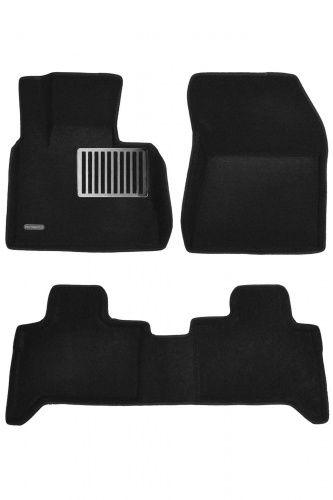 Коврики в салон BMW X5 (E53) 1999-2003, 3D ткань Euromat LUX, Черный, Арт. EM3D001211