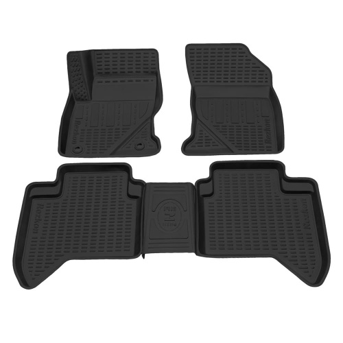 Коврики в салон Toyota Fortuner  2015-2020, полиуретан Rezkon, Черный, Арт. 0534045150
