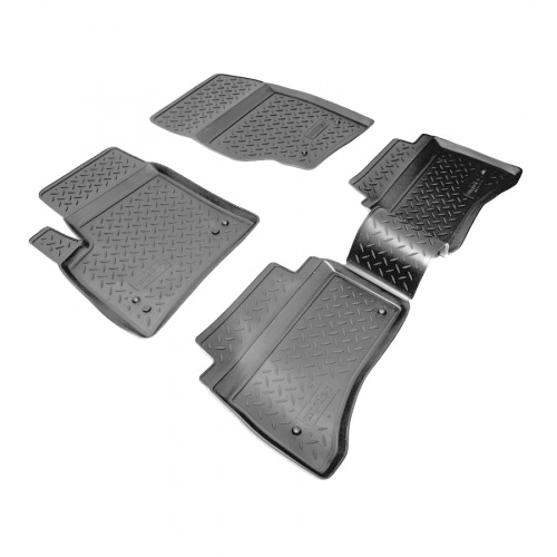 Коврики в салон Volkswagen Touareg  2002-2007, полиуретан Norplast, Черный, Арт. NPL-PO-95-55