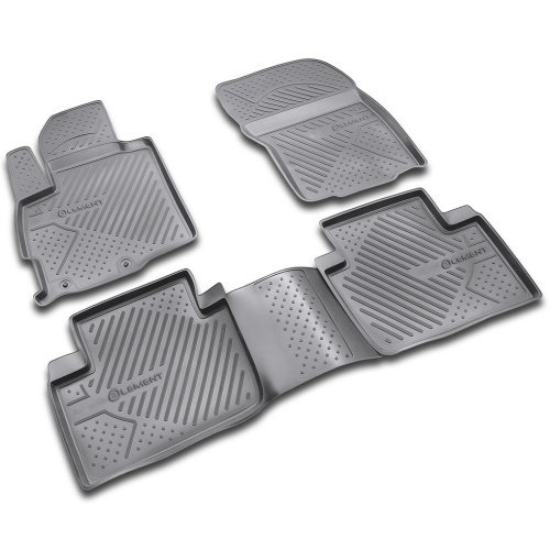 Коврики в салон Mitsubishi Outlander   2005-2009, полиуретан Element, Серый,  Арт. NLC.35.14.211