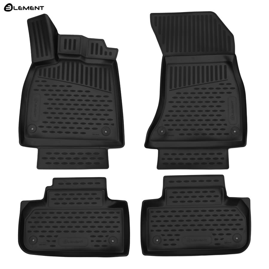 Коврики в салон Audi Q5 (FY) 2017-2020, полиуретан 3D Element, Черный, Арт. ELEMENT3D0425210k