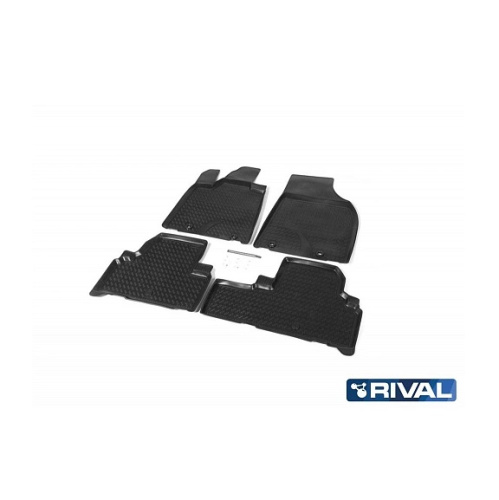 Коврики в салон Lexus RX  2008-2012, полиуретан Rival, Черный, Арт. 13201001