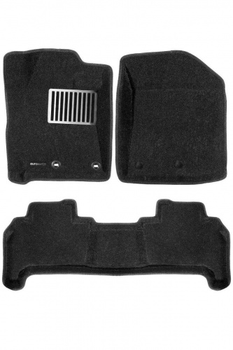 Коврики в салон Toyota Land Cruiser 200 2012-2015 FL1, 3D ткань Euromat LUX, Черный, с креплениями Арт. EM3D005140