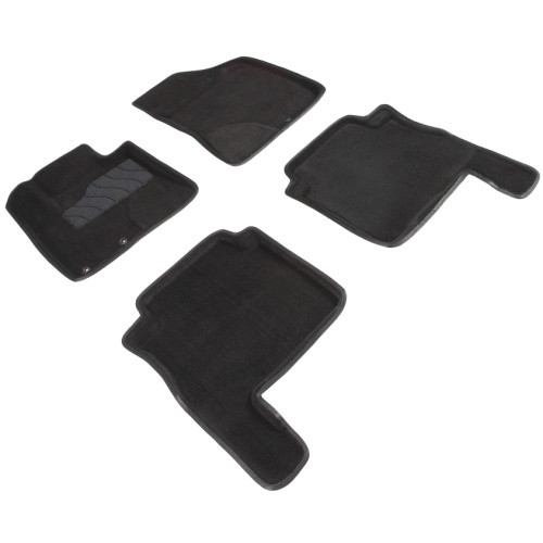 Коврики в салон Hyundai Santa Fe (CM) 2010-2012 FL, 3D ткань Seintex , Черный, Арт. 89338