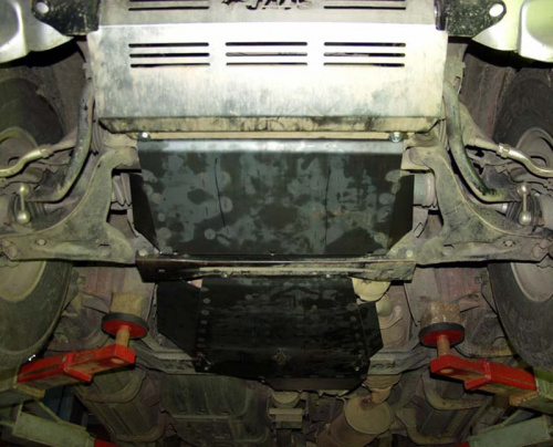 Защита картера двигателя, КПП Mitsubishi Pajero III 1999-2002 5 дв. V-2,4; 3,0; 3,5; 2,5TD; 2,8TD Арт. 14.0424