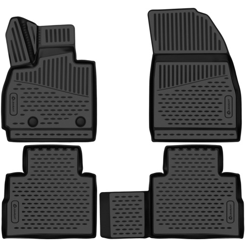 Коврики в салон EXEED RX 2022-, полиуретан 3D Element, Черный, Арт. ELEMENT3DAN0628210K