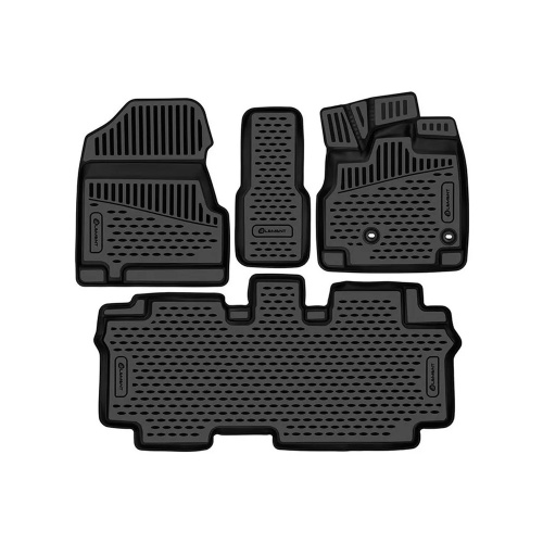 Коврики в салон Honda Freed  2019-2023 FL, полиуретан 3D Element, Черный, правый руль, 7 мест Арт. ELEMENT3DA68630210K