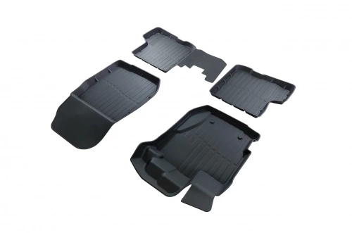 Коврики в салон Renault Duster  2020-2023, резина 3D SRTK Premium, Черный, Арт. PR.RN.DUST.21G.02X35