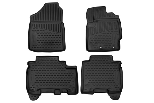 Коврики в салон Toyota Ractis  2010-2016, полиуретан 3D Element, Черный, П.Р., 2WD Арт. ELEMENT3D02265210K