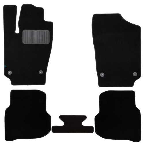 Коврики в салон Volkswagen Polo  2009-2015 Седан, текстильные Klever premium, Черный, Арт. KLEVER05513022112KH
