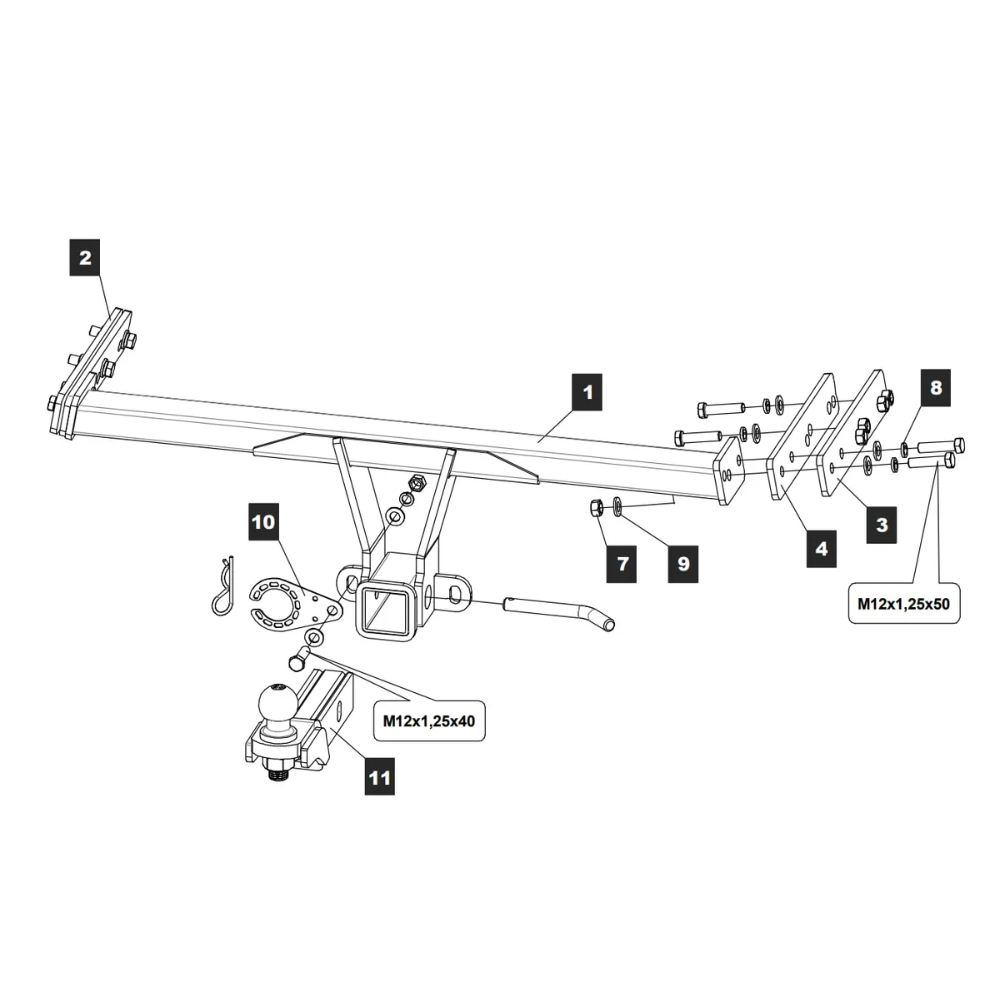 Фаркоп Volvo XC60 I 2008-2013 (E с антистуком) TOWRUS Арт. 259515