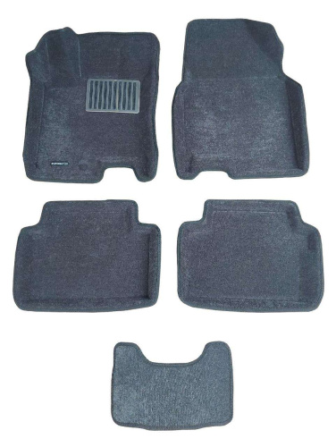 Коврики в салон Nissan Qashqai (J10) 2006-2010, 3D ткань Euromat LUX, Серый, Арт. EM3D003714G