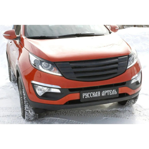 Решетка радиатора  Kia Sportage SL 2014-2016 FL  с чер.сеткой (вар.3)под окр., Центр (C) Арт. RRKS010750