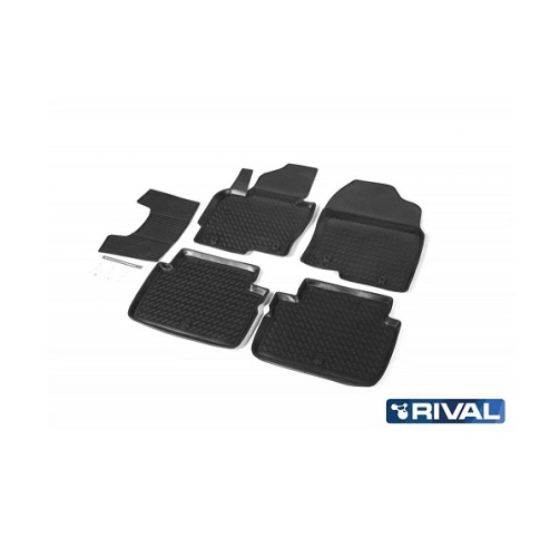 Коврики в салон Mazda CX-5 (KE) 2011-2015, полиуретан Rival, Черный, Арт. 13803001