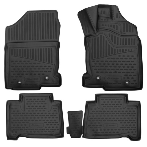 Коврики в салон Lexus NX  2014-2017, полиуретан 3D Element, Черный, П.Р. Арт. ELEMENT3DA0N018210K