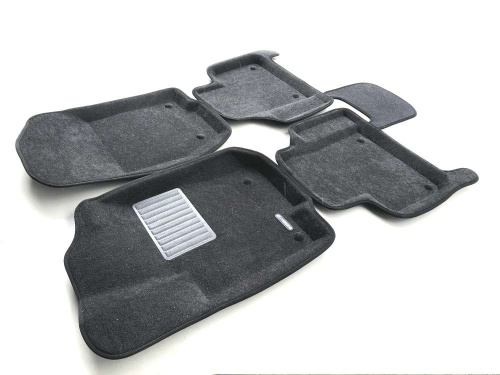 Коврики в салон Mercedes GL (X164) 2006-2009, 3D ткань Euromat Business, Серый, на 2 ряда Арт. EMC3D003501G