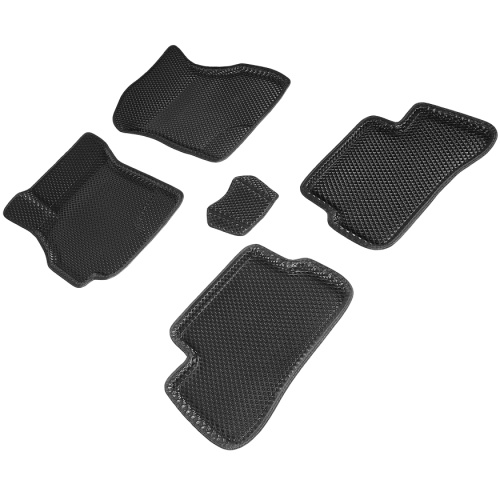 Коврики в салон Hyundai Accent Тагаз 1999-2012 5 дв., 3D EVA Seintex "ромб", Черный, Арт. 95370