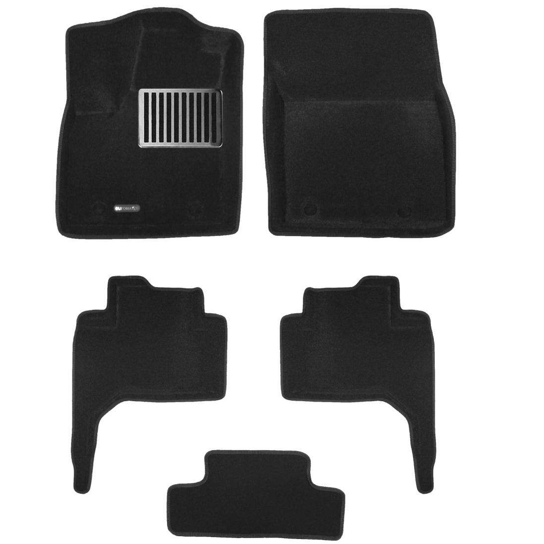 Коврики в салон Toyota Land Cruiser 300 2021-, 3D ткань Euromat LUX, Черный, Арт. EM3D-005109