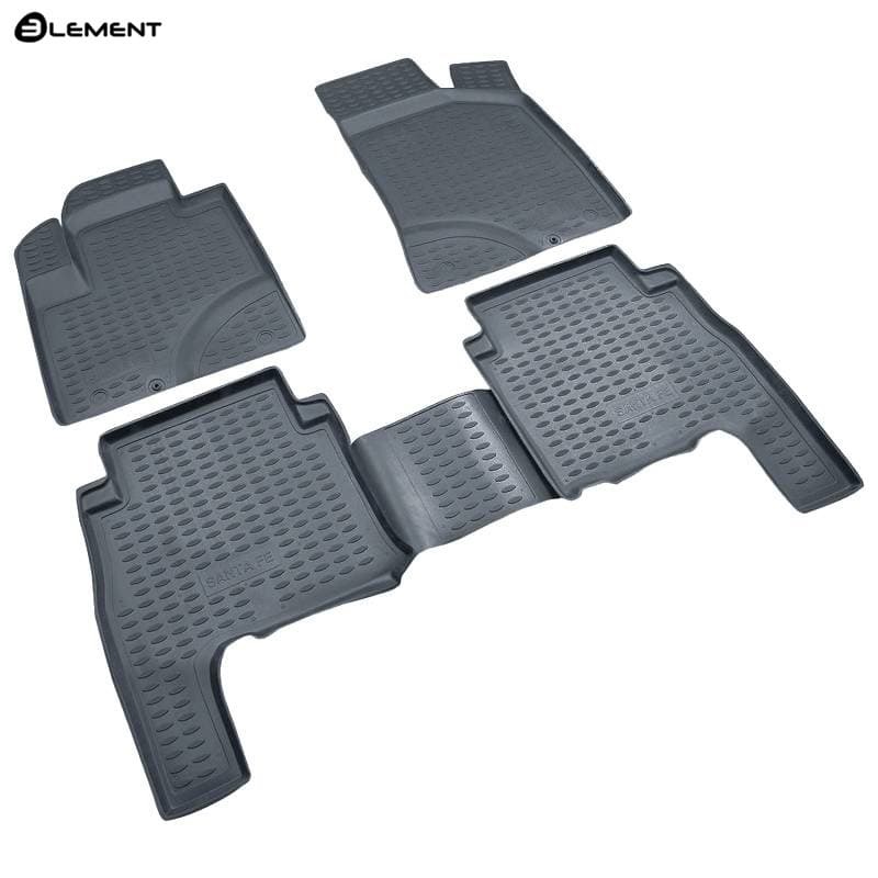 Коврики в салон Hyundai Santa Fe (SM) 2000-2004, полиуретан Element, Черный, Арт. NLC.20.11.211