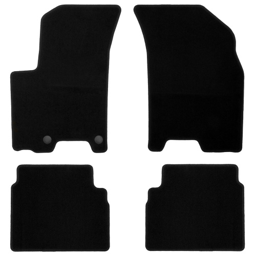 Коврики в салон Chevrolet Aveo (T200) 2006-2012 FL Седан, текстильные Klever эконом, Черный, Арт. KLEVER01081201200K
