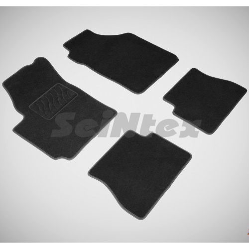 Коврики в салон Kia Picanto  2004-2007, текстильные Seintex Lux, Черный, Арт. 82360