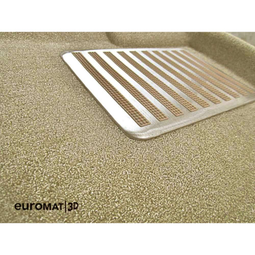 Коврики в салон Jaguar XE 2015-2019, 3D ткань Euromat LUX, Бежевый, Арт. EM3D002752T