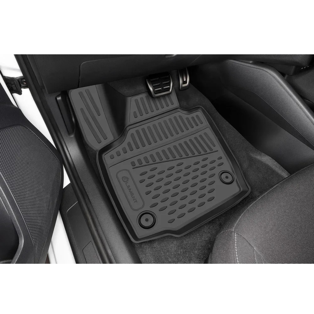 Коврики в салон Volvo V90  2016-2020, полиуретан 3D Element, Черный, Европа Арт. ELEMENT3D5018212K