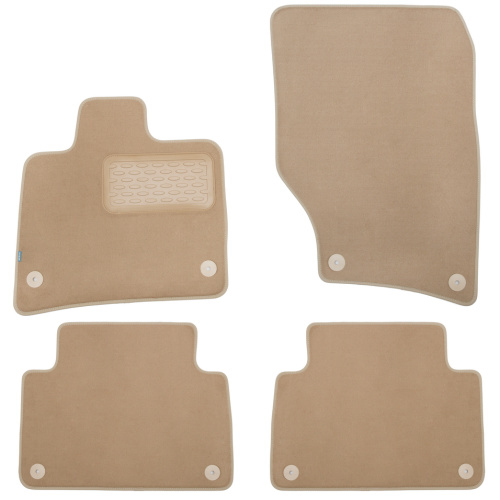 Коврики в салон Audi Q7 (4L) 2009-2015 FL, текстильные Klever premium, Бежевый, Арт. KLEVER04041622112KH