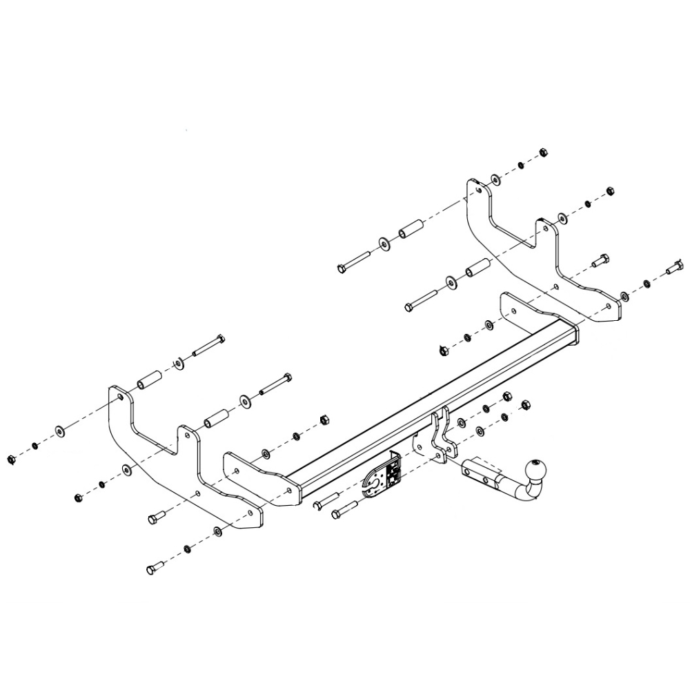 Фаркоп Renault Sandero I Stepway 2010-2014 IMIOLA Арт. G004