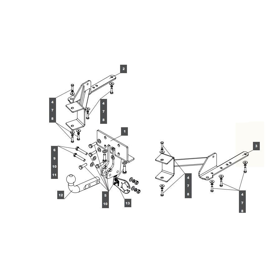 Фаркоп Haval H5 2020-2021 BALTEX Арт. 28198308E