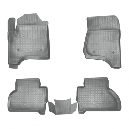 Коврики в салон Chevrolet Tahoe (K2UC) 2014-2020, полиуретан Norplast, Серый, 5 мест Арт. NPA11C10350G