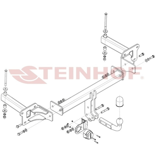 Фаркоп Subaru Tribeca I 2007-2014 FL только 4WD Steinhof Арт. S422