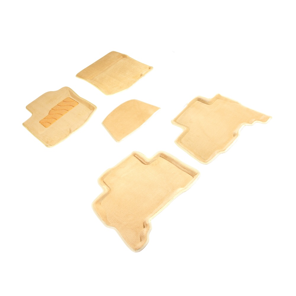 Коврики в салон Toyota Land Cruiser Prado (J150) 2009-2013 5 дв., 3D ткань Seintex , Бежевый, Арт. 89221