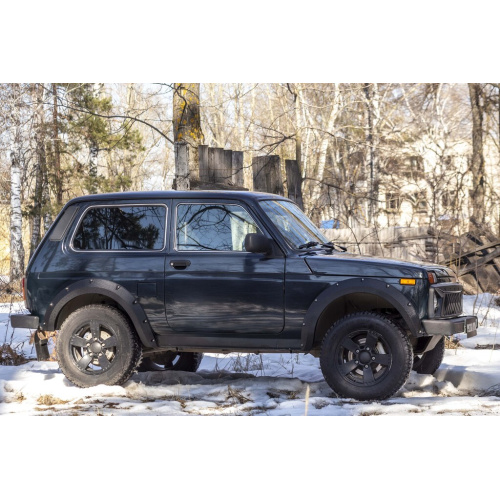 Расширители арок LADA Niva 2121 1977-1993 3 дв. шагрень(вынос 25 мм) стандарт , к-кт, пластик Арт. RL064502