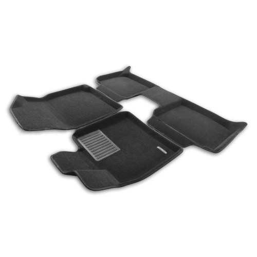 Коврики в салон BYD Chazor 2023-, 3D ткань Euromat Business, Черный, Арт. EMC3D001251
