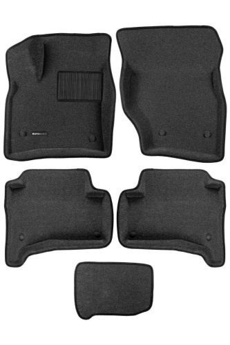 Коврики в салон Volkswagen Touareg  2002-2007, 3D ткань Euromat Business, Серый, Арт. EMC3D004100G