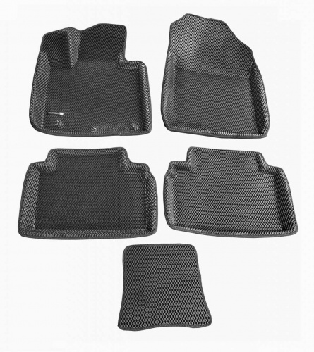 Коврики в салон Hyundai Tucson (NX4) 2020-, 3D EVA Euromat, Черный, Арт. EM3DEVA002711