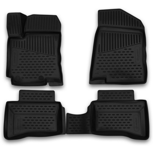 Коврики в салон Hyundai Solaris 2010-2014 Седан, полиуретан 3D Element, Черный, Арт. ELEMENT3D2554210K