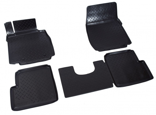 Коврики в салон Mercedes G (W463) 1990-2006 3 дв., полиуретан Norplast, Черный, подходит до 2001 г.в. Арт. NPL-Po-56-60