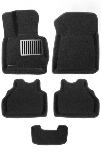 Коврики в салон BMW X3 (F25) 2010-2014, 3D ткань Euromat LUX, Черный, Арт. EM3D001210