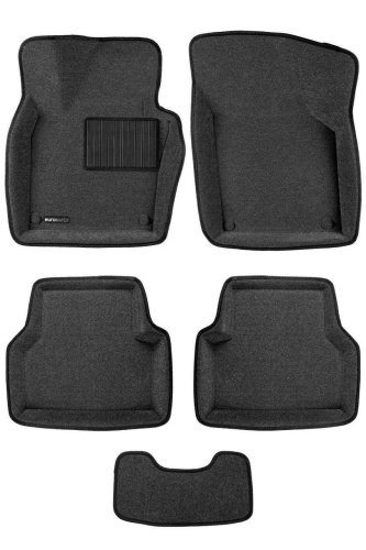 Коврики в салон Volkswagen Tiguan  2007-2011, 3D ткань Euromat Business, Серый, Арт. EMC3D005419G