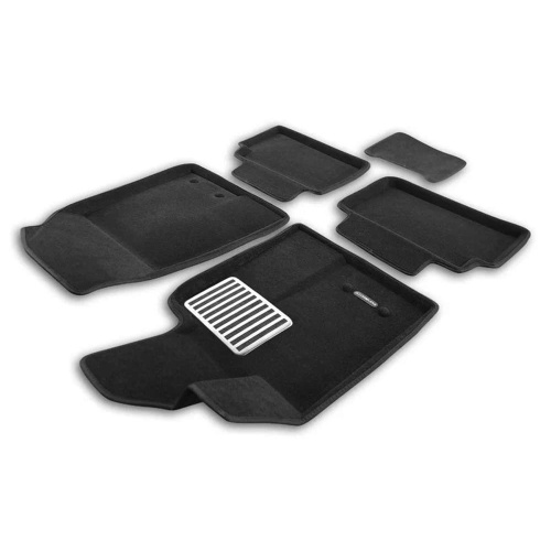Коврики в салон Changan UNI-V 2022-, 3D ткань Euromat LUX, Черный, Арт. EM3D001334