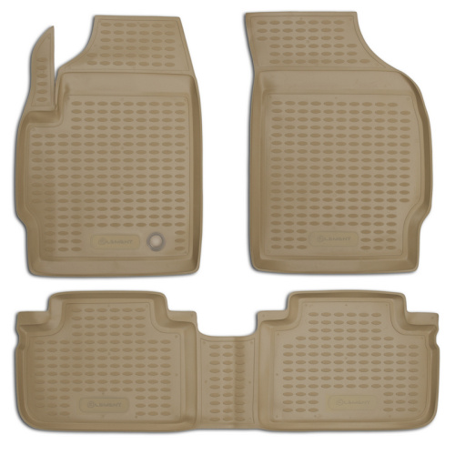Коврики в салон Ford Escape (R3) 2007-2012, полиуретан Element, Бежевый, Арт. ELEMENT1624212